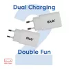 Cargador USB‑C pack de 2 CLUB3D CAC-3020, 30 W en total, blanco