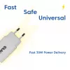 Cargador USB‑C pack de 2 CLUB3D CAC-3020, 30 W en total, blanco