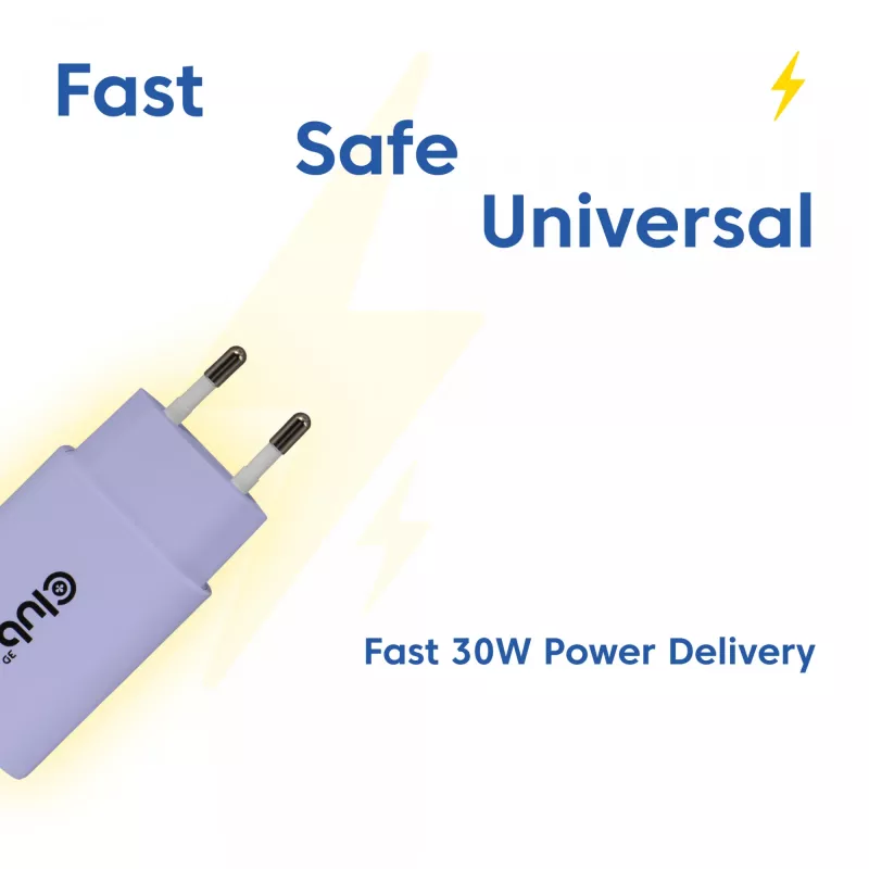 Fuente de alimentación club 3d cargador USB-C 30W pack de 2 compacto para móviles y tablets