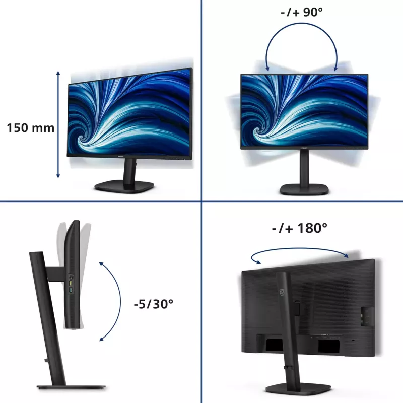Monitor Philips 3000 series 24B2N3200J/00 60,5 cm (23,8