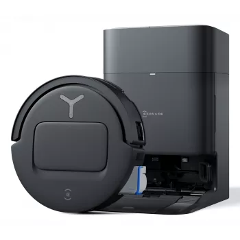 Robot aspirador Ecovacs Deebot T80 Omni – sin bolsa 3 L polvo, 0,11 L agua, 6400 mAh, 297 min de autonomía, negro