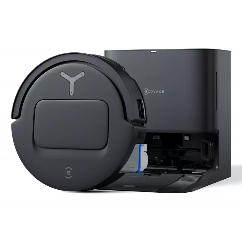 Robot aspirador Ecovacs Deebot T80 Omni – sin bolsa 3 L polvo, 0,11 L agua, 6400 mAh, 297 min de autonomía, negro