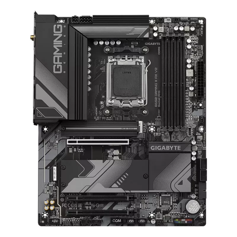 GIGABYTE B650 GAMING X AX V2 Placa base - CPUs AMD Ryzen serie 9000, VRM de 8+2+2 fases, hasta 8000MHz DDR5 (OC), 1xPCIe 5.0 + 2xPCIe 4.0 M.2, 2.5GbE LAN, WIFI 6E, USB 3.2 Gen 2