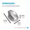 HP 930 Creator Ratón inalámbrico, Diestro, Bluetooth, 3000 DPI, Plata