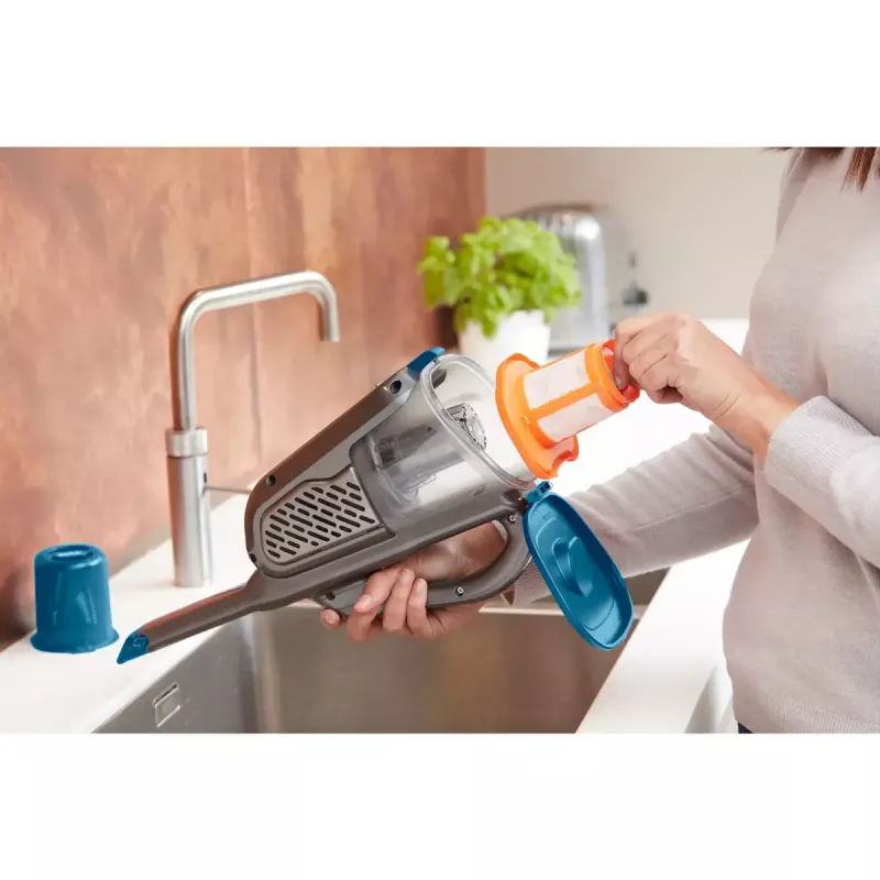 Aspirador de mano Black & Decker BHHV520BF-QW, inalámbrico, limpieza en seco, 35 W, depósito de polvo de 0,7 l, 21 min de autonomía, 1,2 kg