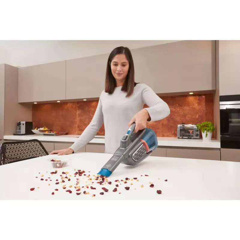 Aspirador de mano Black & Decker BHHV520BF-QW, inalámbrico, limpieza en seco, 35 W, depósito de polvo de 0,7 l, 21 min de autonomía, 1,2 kg