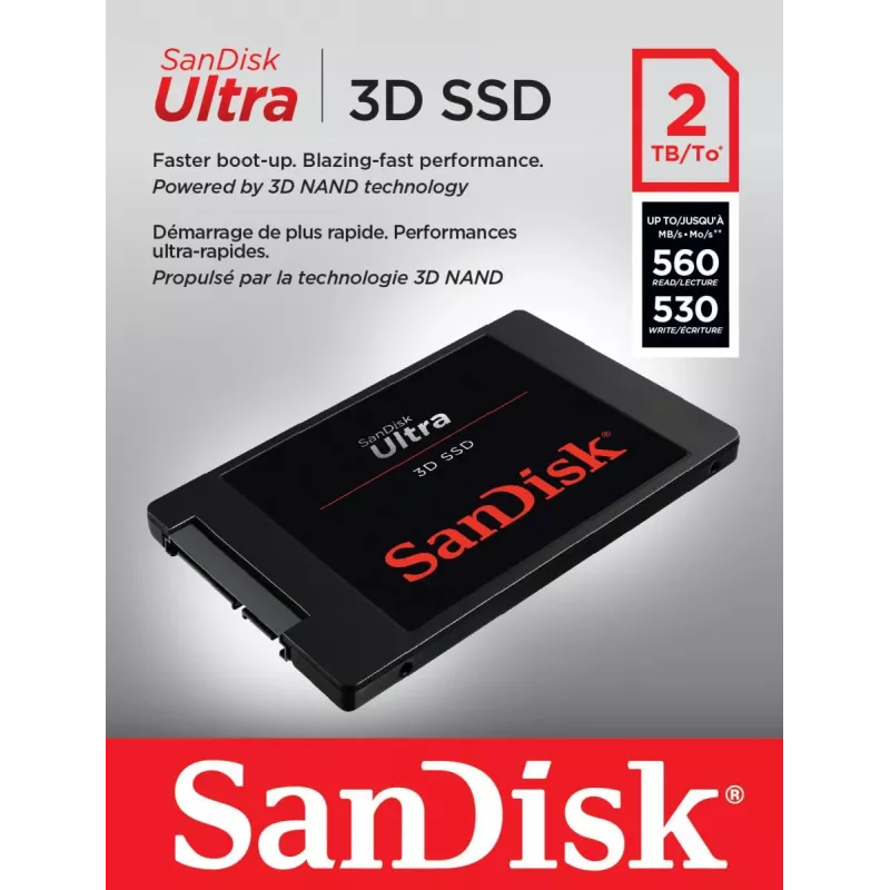 WESTERN DIGITAL SSD - SanDisk Ultra 3D - 2TB - SATA 6Gb/s - 2,5