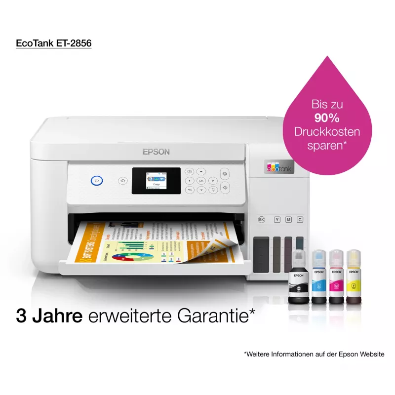 Epson EcoTank ET-2856 Impresora de inyección de tinta A4 5760 x 1440 DPI 33 ppm Wi-Fi