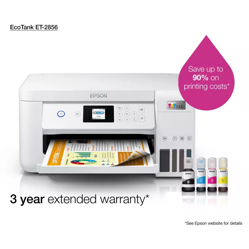 Epson EcoTank ET-2856 Impresora de inyección de tinta A4 5760 x 1440 DPI 33 ppm Wi-Fi