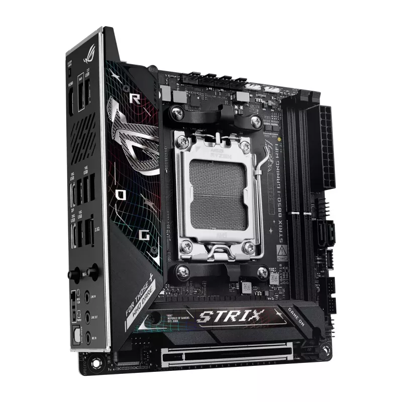 Placa base ASUS ROG STRIX B850-I GAMING WIFI, AMD B850, Socket AM5, mini ITX, 2x DDR5, Wi‑Fi 7, 2.5Gb LAN