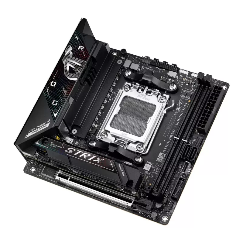 Placa base ASUS ROG STRIX B850-I GAMING WIFI, AMD B850, Socket AM5, mini ITX, 2x DDR5, Wi‑Fi 7, 2.5Gb LAN