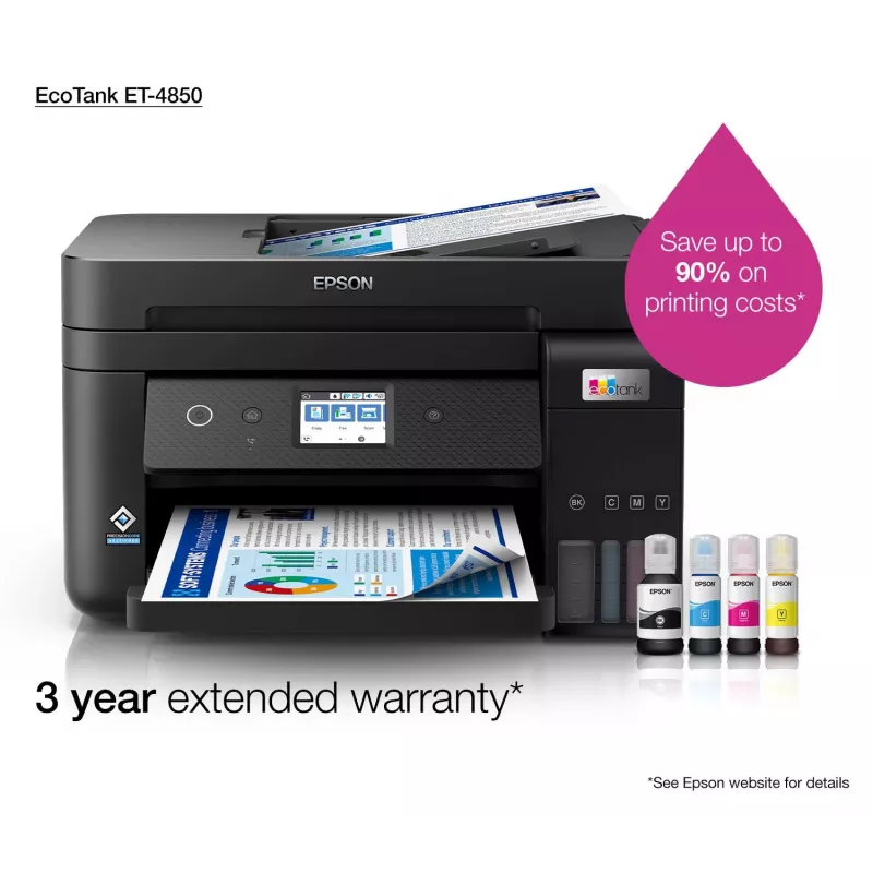 Epson EcoTank ET-4850 Impresora de inyección de tinta A4 4800 x 1200 DPI 33 ppm Wi-Fi