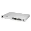 Switch gestionado UBIQUITI USW-PRO-24-EU — 24× Gigabit RJ-45, 2× SFP+, L2/L3, montaje en rack, plateado