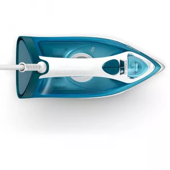 Plancha de vapor Philips DST3011/20 — 2100 W, suela cerámica, depósito 0,3 L, cable 1,9 m, azul