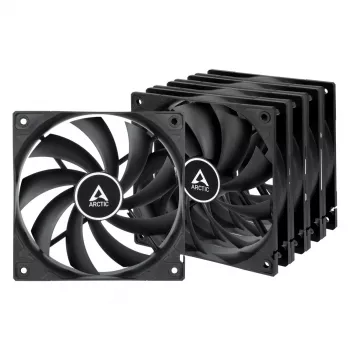 ARCTIC F12 ventilador de caja estándar 120 mm, pack de 5, negro