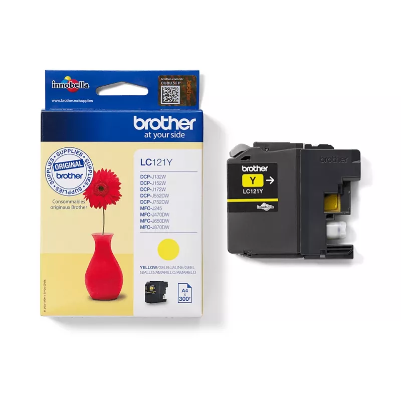 Brother LC-121Y cartucho de tinta 1 ud. original amarillo