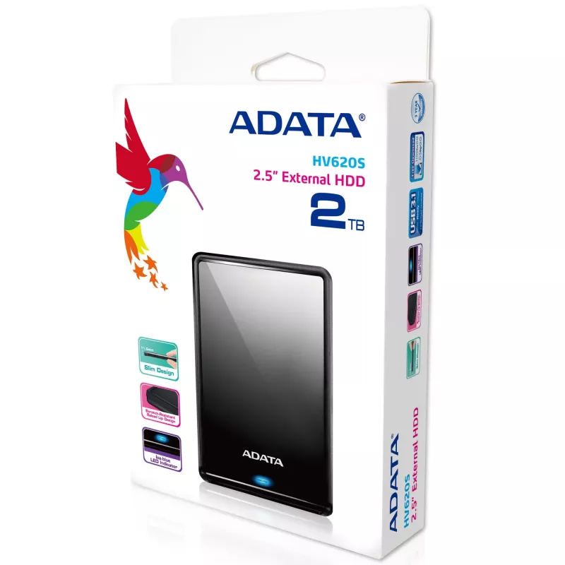 ADATA AHV620S-2TU3-CBK disco duro externo 2 TB 2,5