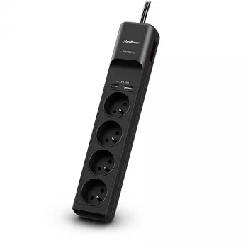 CyberPower Tracer III P0420SUD0-FR protector contra sobretensiones negro 4 salidas AC 200 - 250 V 1,8 m