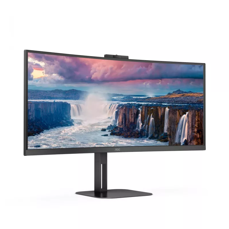 AOC V5 CU34V5CW monitor de ordenador 86,4 cm (34 inch) 3440 x 1440 píxeles Wide Quad HD LED negro