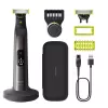 Philips OneBlade Pro 360 QP6652/61 para rostro y cuerpo, pantalla integrada, lavable, batería, cromo
