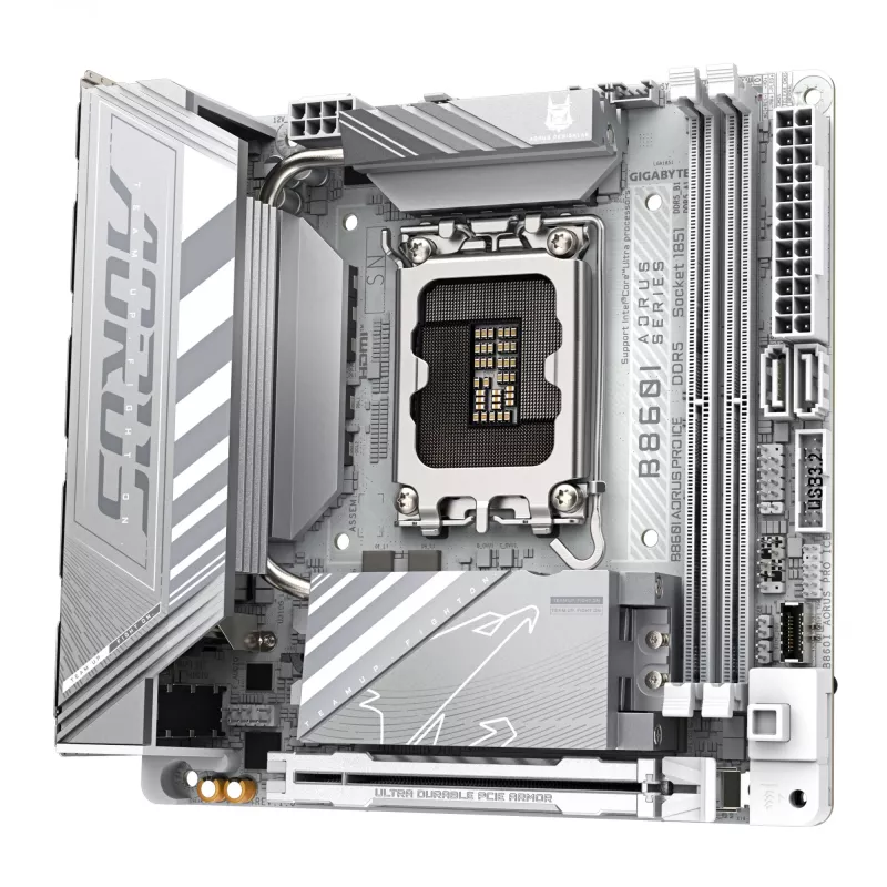 Placa base GIGABYTE B860I AORUS PRO ICE, Intel B860, LGA 1851, Mini-ITX