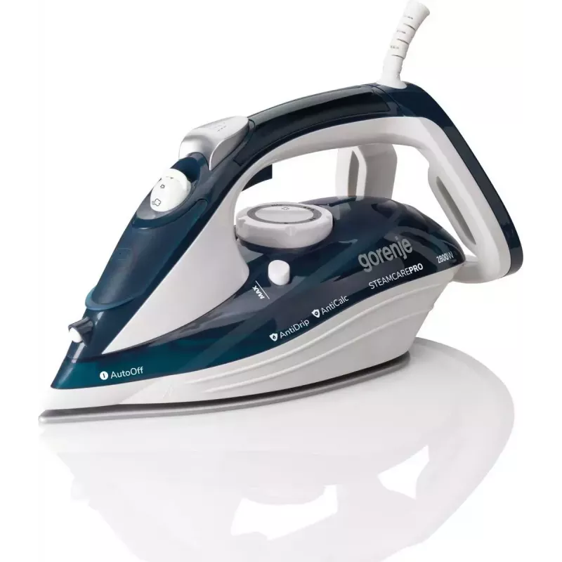 Plancha a vapor Gorenje SIH2800TQC con suela cerámica 2800 W azul