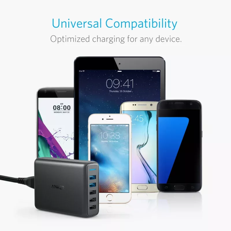 ANKER Powerport Speed 5 2x Quick Charge 3.0 Eu negro
