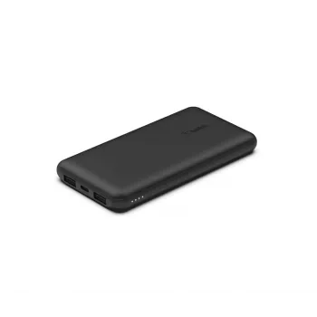 Batería externa BELKIN 10k con USB-C 15 W doble USB-A cable USB-A a C de 15 cm negro