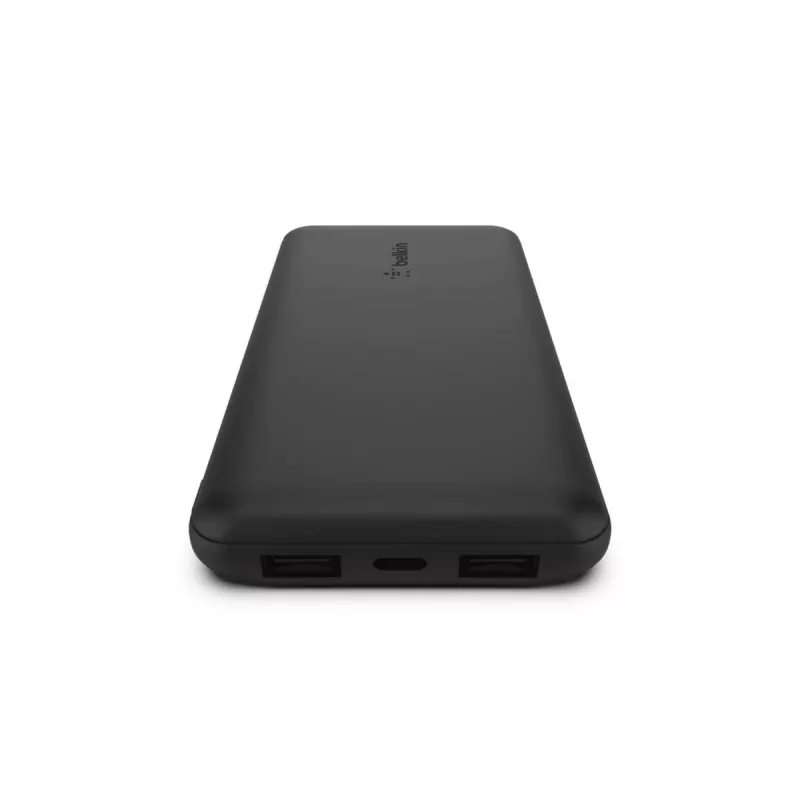 Batería externa BELKIN 10k con USB-C 15 W doble USB-A cable USB-A a C de 15 cm negro