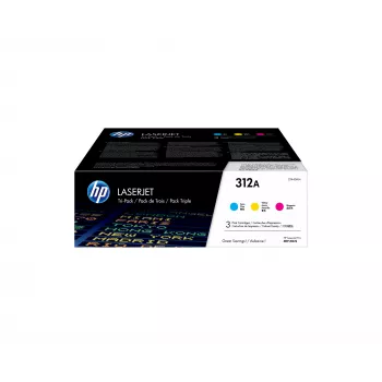 Cartucho de tóner HP 312A cian Tri-Pack 6000 páginas
