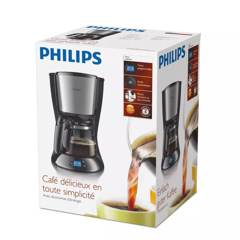 Cafetera Philips Daily Collection HD7459/20, cafetera de filtro, 1,259 L, café molido, 1080 W