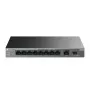Switch no gestionado TP-LINK LS1210GP 10 puertos Gigabit, 8× PoE+ (61 W total), 1× SFP, 9× RJ‑45 Gigabit