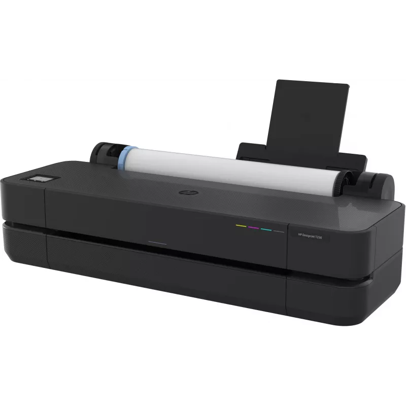 Impresora HP Designjet T250 24-in edición 2025, inyección térmica, 2400 x 1200 DPI, JPEG, URF, Negro, Cian, Magenta, Amarillo, 2400 x 1200 DPI, 1 (cian, magenta, amarillo, negro)