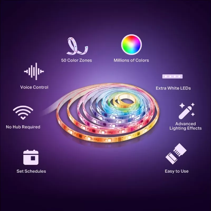 TP-Link Tapo L930-5 tira LED inteligente Wi-Fi, 5 m, multicolor (16 millones de colores), 13 W, blanca