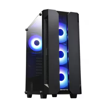 Caja de PC CHIEFTEC GS-01B-OP Torre Negra – cristal templado, ventilador RGB, compatible con ATX/Micro-ATX, GPU hasta 320 mm