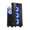 Caja de PC CHIEFTEC GS-01B-OP Torre Negra – cristal templado, ventilador RGB, compatible con ATX/Micro-ATX, GPU hasta 320 mm