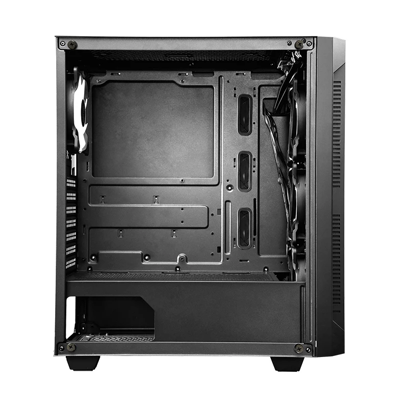 Caja de PC CHIEFTEC GS-01B-OP Torre Negra – cristal templado, ventilador RGB, compatible con ATX/Micro-ATX, GPU hasta 320 mm