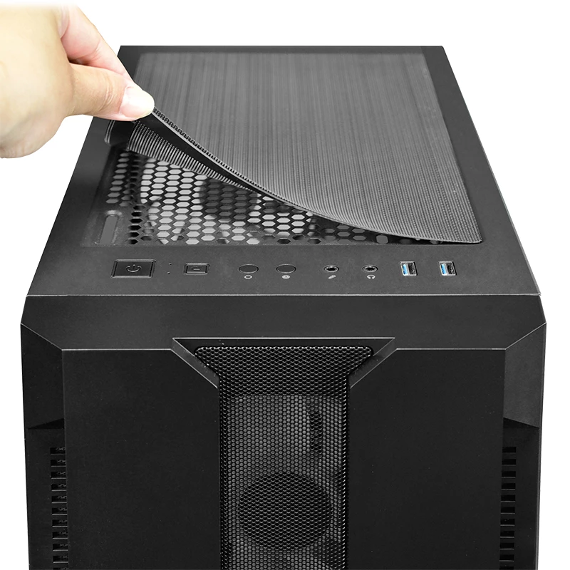 Caja de PC CHIEFTEC GS-01B-OP Torre Negra – cristal templado, ventilador RGB, compatible con ATX/Micro-ATX, GPU hasta 320 mm