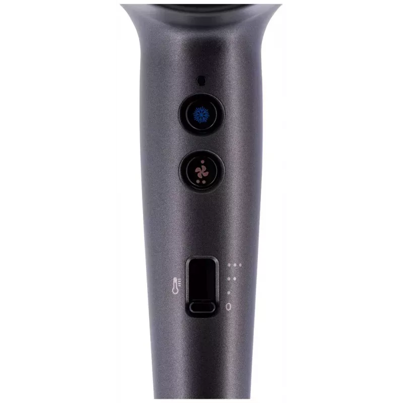 Secador de pelo Remington D6077 2000 W, función iónica, aire frío, difusor, 3 niveles de temperatura, gris/bronce