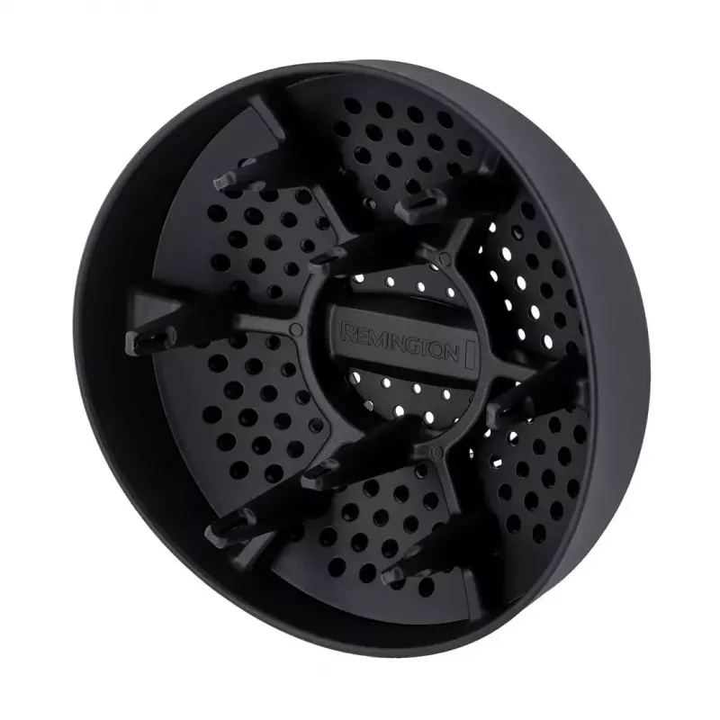 Secador de pelo Remington D6077 2000 W, función iónica, aire frío, difusor, 3 niveles de temperatura, gris/bronce