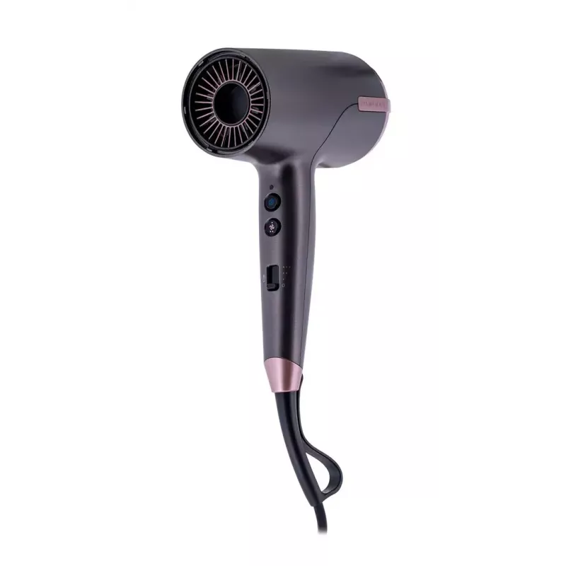 Secador de pelo Remington D6077 2000 W, función iónica, aire frío, difusor, 3 niveles de temperatura, gris/bronce