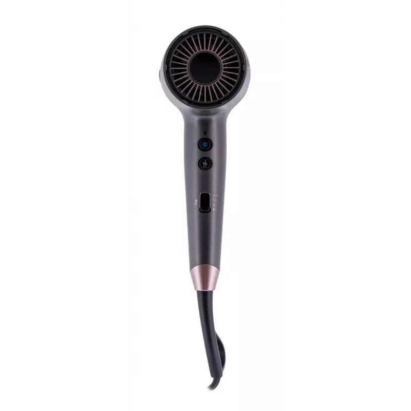 Secador de pelo Remington D6077 2000 W, función iónica, aire frío, difusor, 3 niveles de temperatura, gris/bronce