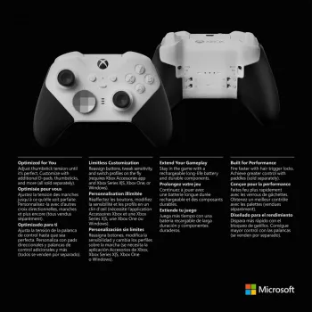 Mando Microsoft Xbox Elite Wireless Series 2 Core Negro Blanco Bluetooth USB