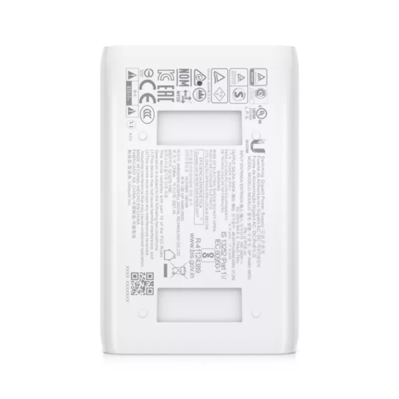 Inyector PoE UBIQUITI NETWORKS, inyector PoE+ compacto 802.3at