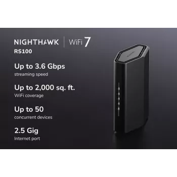Router Wi-Fi NETGEAR Nighthawk 2.5 Gigabit Ethernet Dualband (2,4 GHz / 5 GHz) Negro