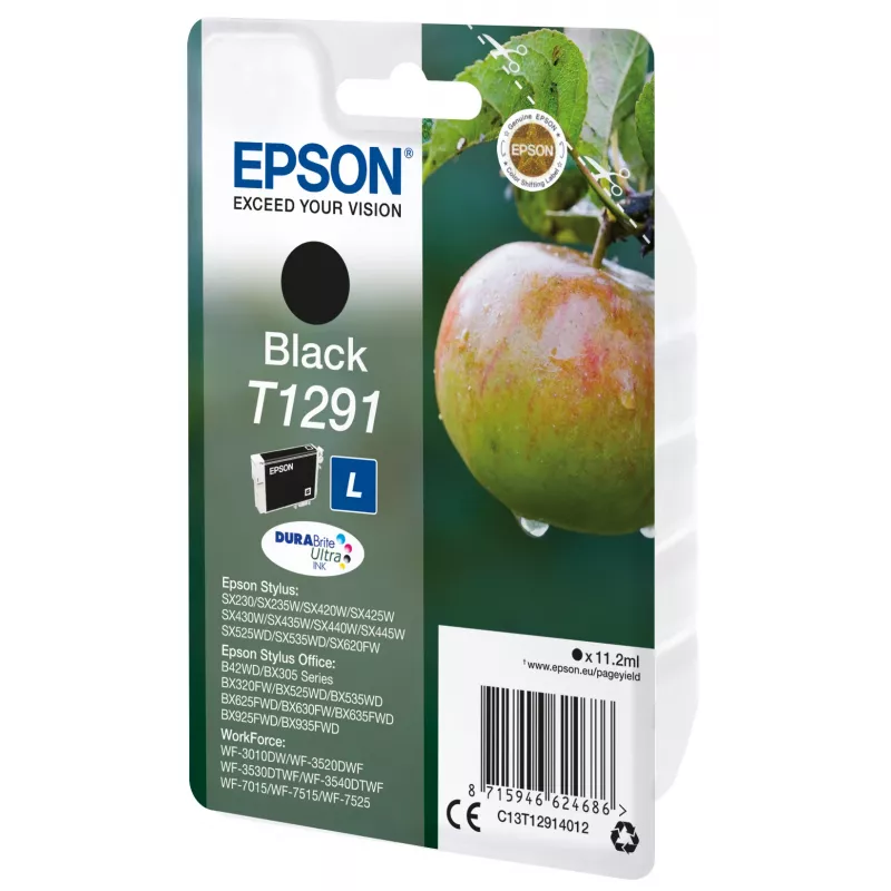 Epson Apple Singlepack Negro T1291 DURABrite Ultra Tinta