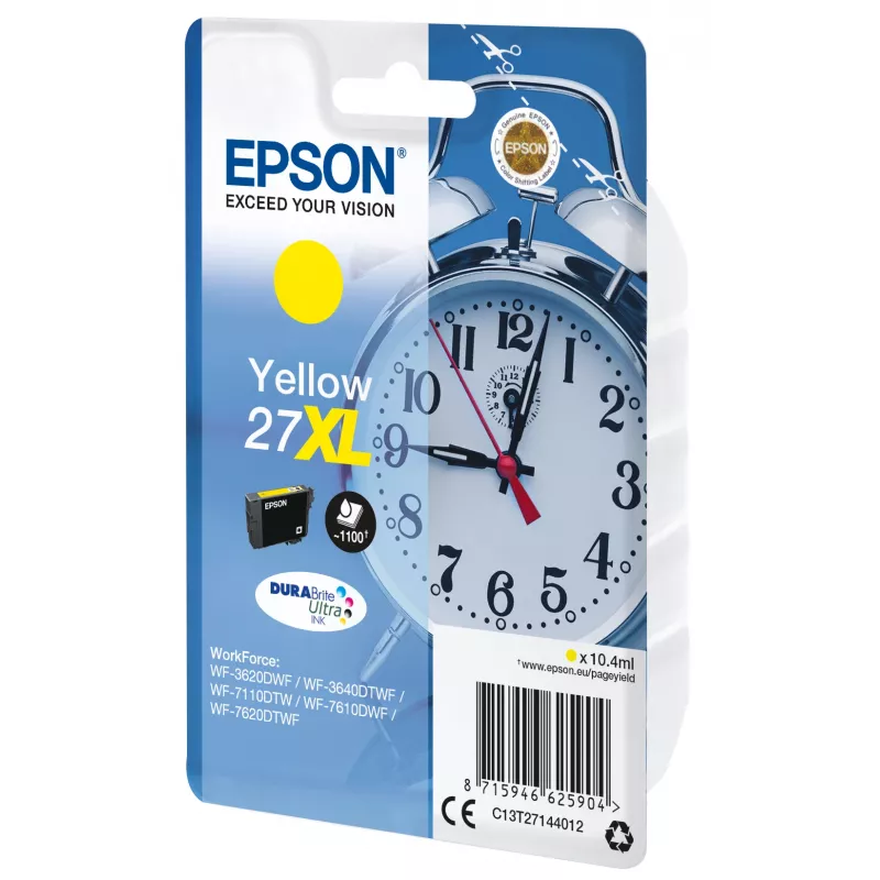 Epson Despertador paquete individual Amarillo 27XL DURABrite Ultra Tinta