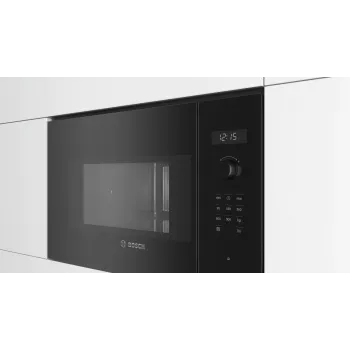 Microondas integrable Bosch Serie 6 BFL554MB0 – 900 W, 25 L, control giratorio y táctil, negro