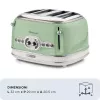 Ariete Vintage 156 tostadora de 4 ranuras, 1600 W, verde claro