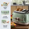 Ariete Vintage 156 tostadora de 4 ranuras, 1600 W, verde claro